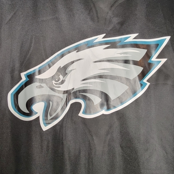 NIKE NFL EAGLES Origins Varsity Jacket Unisex XL‎ Black Cotton Logo Pride Rare - Picture 11 of 15